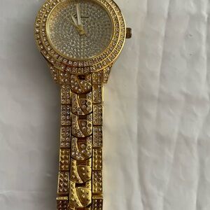Geneva Gold Crystal Women's Watch